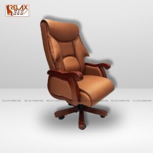 Ergonomic Adjustable Lifting  Swivel Executive Boss Chair RF-010-GC-01